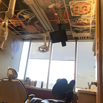 Great Neck Dental Associates Cartoon printed ceiling